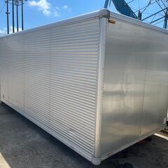 福岡発 3tアルミコンテナ 横スライドドア付 鍵付き その他多数品揃え (株)