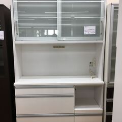 ☆ジモティ割あり☆ 松田家具 レンジボード 白 H198×D45×W118 