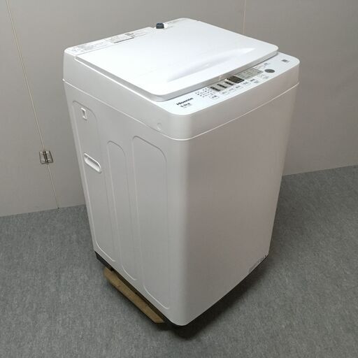 J6H1941 Hisense ハイセンス 全自動 洗濯機 HW-T55H 2023年 5.5kg 風乾燥 ホワイト 白 高年式 単身1人暮らし 学生 槽洗浄