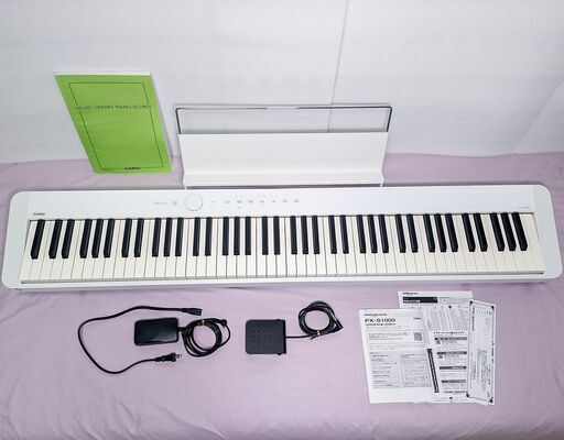 【美品】CASIO 電子ピアノ Privia PX-S1000 WE ホワイト 88鍵