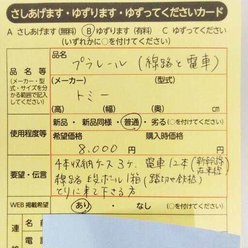 0620　プラレール(線路と電車)　中央区不用品交換事業