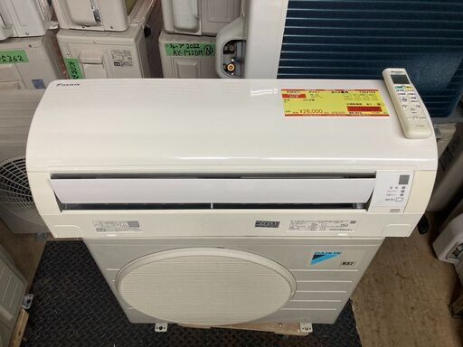 K05371　中古エアコン ダイキン 2018年製 主に6畳用 冷房能力 2.2KW / 暖房能力 2.2KW