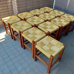 新品未使用】天然ヒバ ベンチ 木の家具 椅子 ベランダや庭にもOK☆