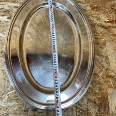  (s6459) ステンレス製 バイキング ビュッフェ レストラン 飲食店 小判皿 5枚 中古品 