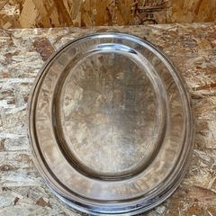  (s6459) ステンレス製 バイキング ビュッフェ レストラン 飲食店 小判皿 5枚 中古品 