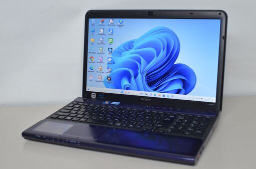 中古良品ノートパソコン SONY VPCCB48FJ Windows11+office 爆速SSD256GB core i5-2450M/メモリ8GB/15.5インチ/ブルーレイ/webカメラ/無線