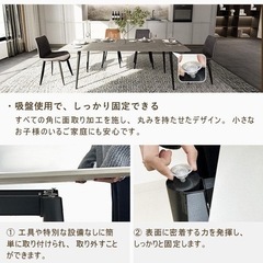 セラミックダイニングセット　ホワイト　160CM  高級感　手入れしやすい　耐久性　傷防止