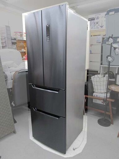 売約済【恵庭】アイリスオーヤマ 2021年製 冷蔵庫 320L 自動霜取り 大容量2段冷凍室129L フレンチドア IRSN-32A-B ブラック 中古品 paypay支払いOK!