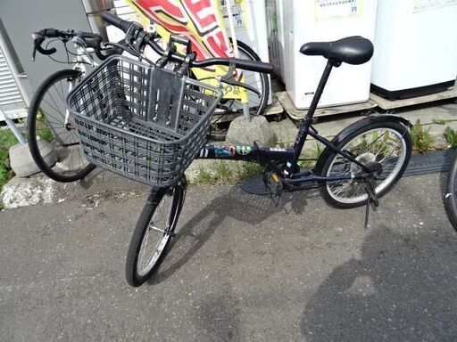 【恵庭】20インチ折りたたみ自転車　6段切り替え　中古品