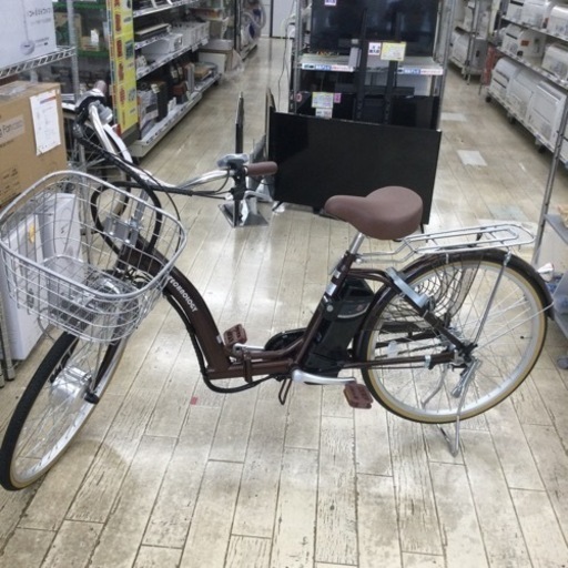 【✨えっ電動アシストでこの値段❗️新品未使用品❗️ 軽々お出かけ❗️26インチ❗️オシャレなブラウンカラー❗️通勤通学に❗️✨】26インチ電動アシスト自転車　21テクノロジー