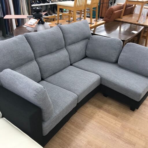 ★ジモティ割あり★  L字ソファ  グレー H93×W203×D150 クリーニング済み KJ5423\t\t\t\t\t\t\t\t