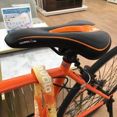 ★ジモティ割あり★  クロスバイク   オレンジ   鍵付き  クリーニング済み KJ5424							