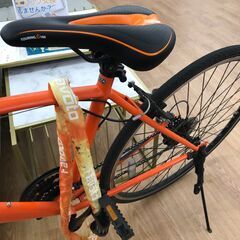 ★ジモティ割あり★  クロスバイク   オレンジ   鍵付き  クリーニング済み KJ5424							