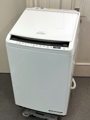 ㉙【税込み】日立 洗濯8kg/乾燥4.5kg タテ型洗濯乾燥機 ビートウォッシュ BW-DV80E 乾燥機付き 洗濯機 2019年製【PayPay使えます】