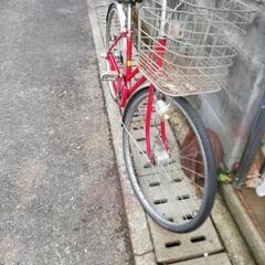  赤 27インチ 自転車 高知市内 無料配達