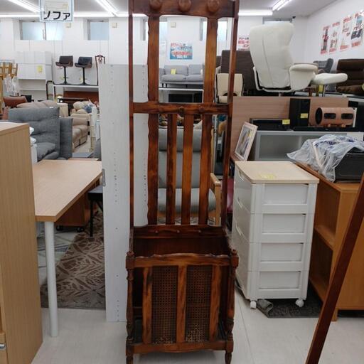 ★ジモティ割あり★ﾃﾞｻﾞｲﾝﾊﾝｶﾞｰﾗｯｸ BR  現状販売 (H)180× (W)51× (D)32【joh 1499】