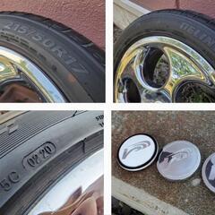 洗いやすくてカッコいいホイール付き中古タイヤ！ 215/50R17 7分山 