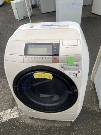 NO 194 福岡市内配送設置無料✨ 日立 HITACHI ビッグドラム ななめ型ドラム式洗濯乾燥機（11.0kg） 左開き シャンパン BD- V9800L N - 洗濯機