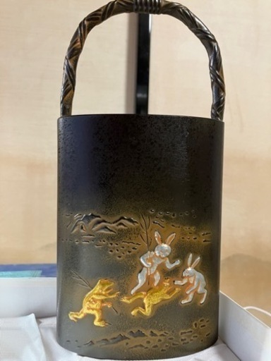 花瓶　高岡鉄器