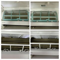 TOSHIBA エアコン 室内機RAS-J221M(W)/室外機RAS-J221MA 2022年製　6畳～9畳 2.2kW 自動クリーニング