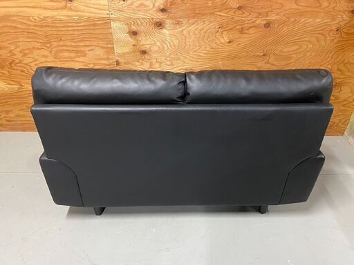 合成皮革2人用ソファ(NシールドBK) ニトリ 傷・汚れに強い 2人掛け電動リクライニングソファ 合皮タイプ (KK6133