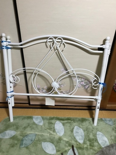 シングルパイプベッド　白　姫系