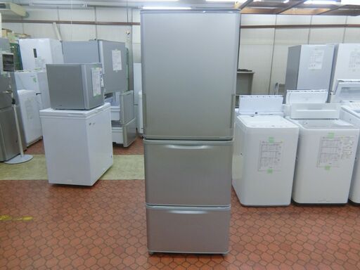ID 191099　冷蔵庫３ドア　350L　シャープ　２０２０年　左右開き　ポケットわれあり　SJ-W352F-S