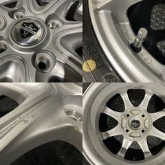 タイヤ未走行に近い【YOKOHAMA ice GUARD iG60 155/65R14】スタッドレス【ESTROSA 14インチ 4.5J4HPCD100+45】22年製 タント等　(MTP224)クレジットカード QRコード決済可能