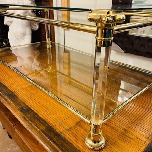 サァラ麻布 オルセニゴ ガラス サイドテーブル コーヒーテーブル