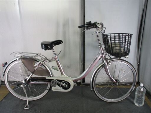 Ｄ596　★整備済み　中古電動自転車★Panasonic　ビビライトU【24インチ　シルバーピンク　8.9Ah】