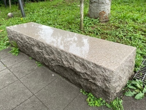 天然御影石ベンチ ベージュ 182cm×48cm×32cm×4つ