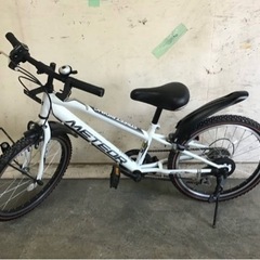 520★岐阜発　△METEOR STREET RIDING/子供用マウンテンバイク△20インチ/6段変速/ホワイト/走行確認/防犯有り/現状品　R5.11/9★y