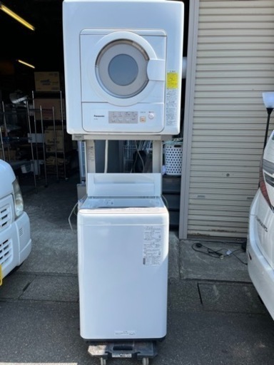 ①洗濯機  衣類乾燥機 直付ユニット台 セット