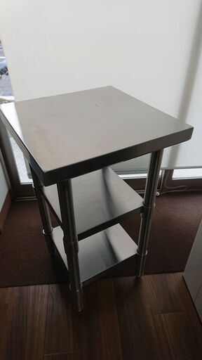 【お引取希望】３段 ステンレス 作業台 業務用 調理台 厨房 450×450×800 板厚1.2mmモデル テーブル KIPROSTAR(キプロスター) ステンレス台