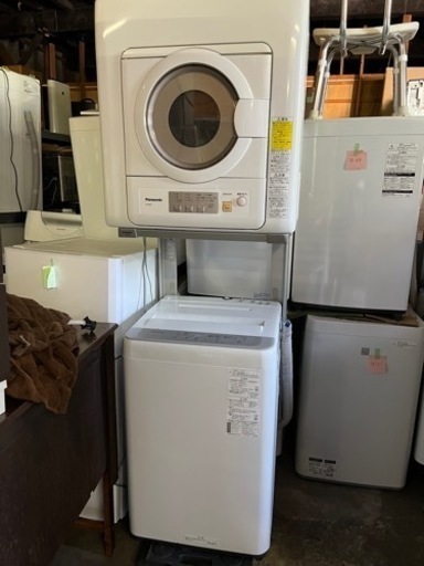 ②洗濯機 衣類乾燥機 直付ユニット台 セット