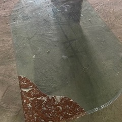 高級大理石ガラステーブル