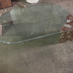 高級大理石ガラステーブル