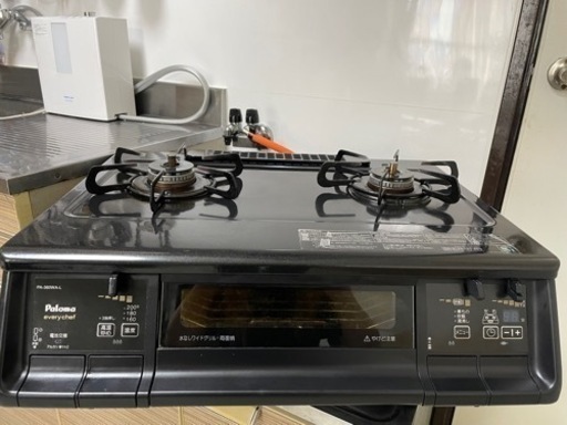 ガステーブル　水なしワイドグリル・両面焼き