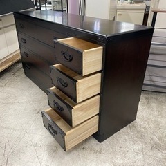 【愛品館 江戸川店 衣類収納】和家具 横長2列4段箪笥 ID：155-020330-007