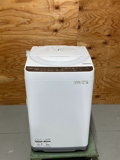 【美品】SHARP　シャープ　ES-GE7H-T　2024年製　全自動洗濯機　7.0kg  　134