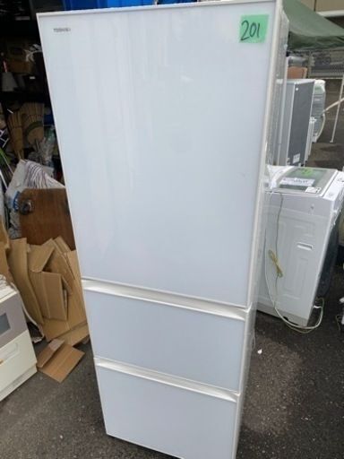 NO 201 福岡市内配送設置無料✨ GR-K36SXV-ZW 冷蔵庫 VEGETA（ベジータ） クリアシェルホワイト [3ドア /右開きタイプ /363L]