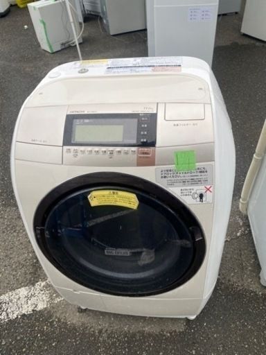 NO 194 福岡市内配送設置無料✨　日立 HITACHI ビッグドラム ななめ型ドラム式洗濯乾燥機（11.0kg） 左開き シャンパン BD-V9800L N