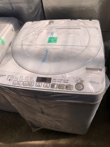 シャープ 2019年製 7kg　洗濯機
