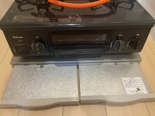 パロマ ガスコンロ 2口 LPガス用 +テーブル ♭ Paloma LPガス 二口コンロ