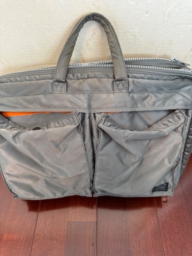 【良品】PORTER ポーター/吉田カバン タンカービジネスバッグ シルバーグレー
