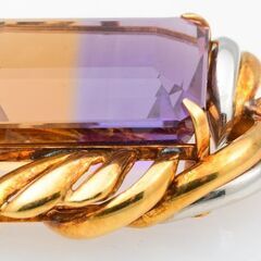 K18/Pt900 アメトリン ペンダント 品番a23-21