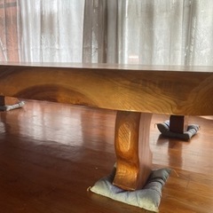値下げ　日本杉1枚板ローテーブル