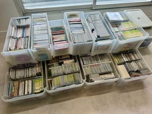 【写真のもの全て】CD、カラオケDVD、カセット、演歌中心　大量！！