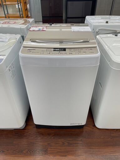 ★ジモティ割あり★ Hisense 洗濯機 7.5kg 21年製 動作確認／クリーニング済み TJ6601