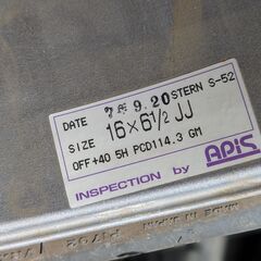 stern 中古アルミホイール・タイヤ（16×6.5JJ　off +40   205/60/16）取りに来てくれる方のみ (プリウスαに装着していました)